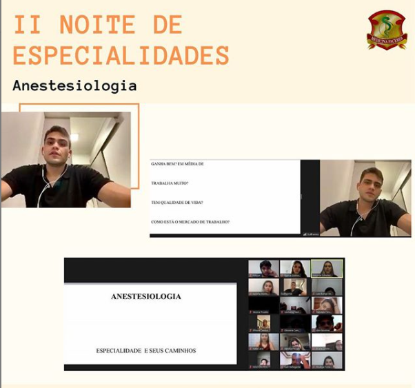 Noite das Especialidades promove aproximação com a rotina da residência e da carreira da especialidade de anestesiologista com Dr. Guilherme Henrique de Lima Pistilli