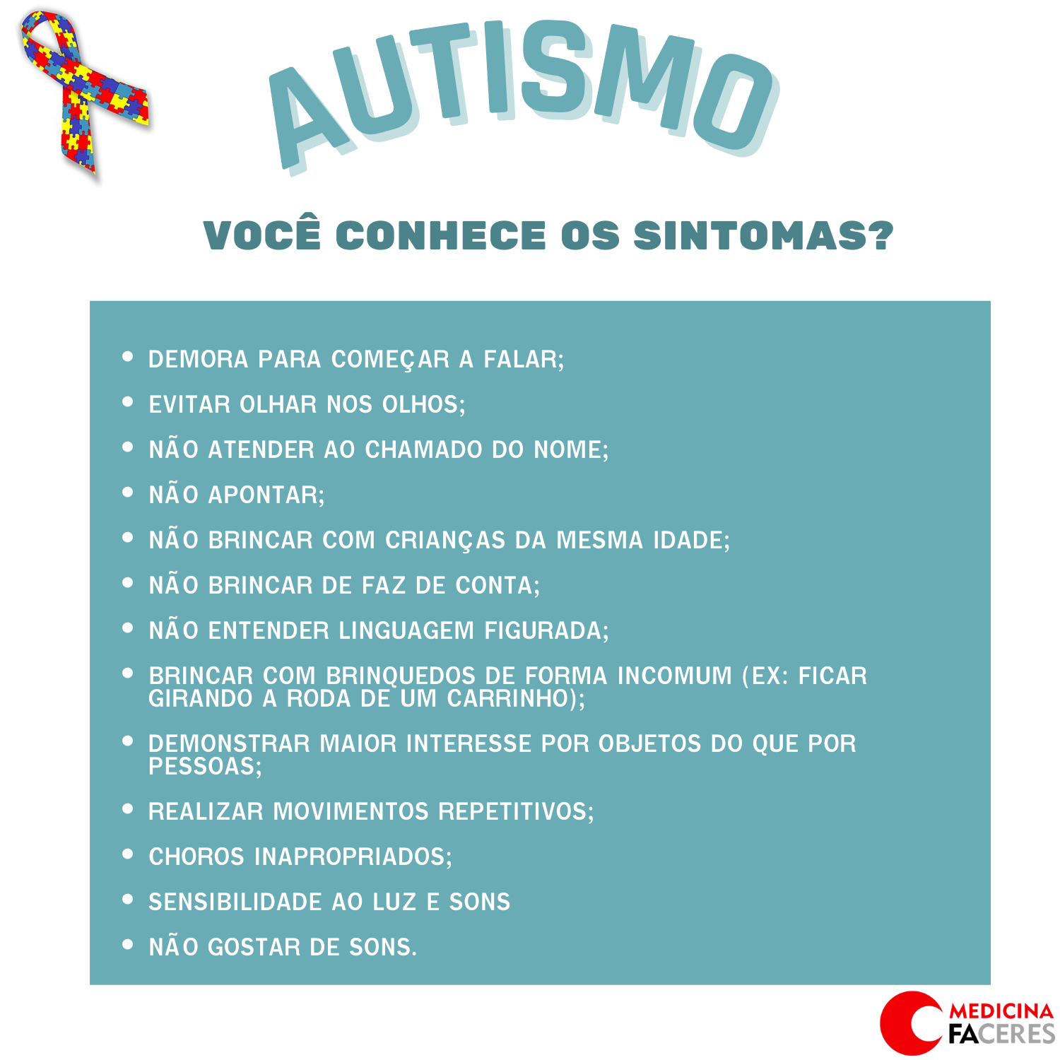 Conheça 6 sintomas do autismo - PartMed - A maior rede de Clínicas Médicas  do Brasil