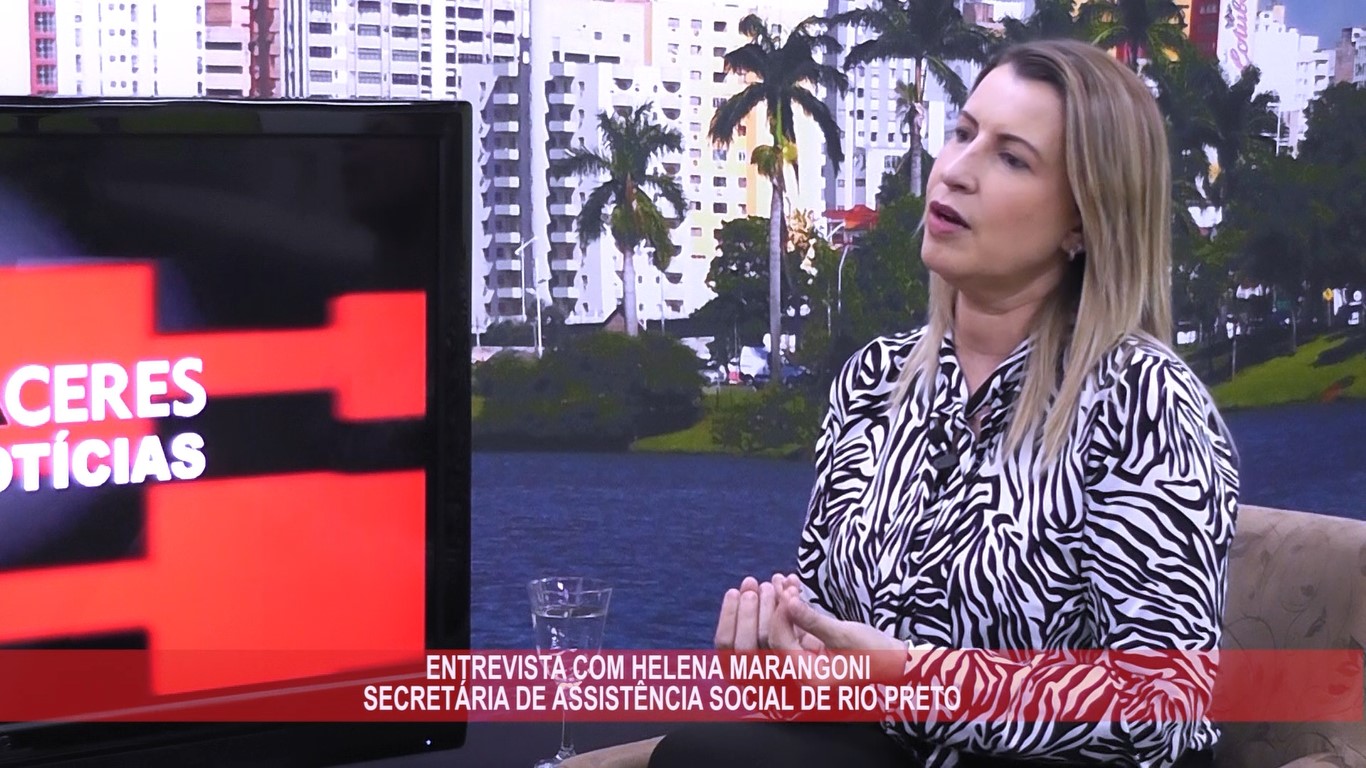 TV FACERES recebe para entrevista Helena Marangoni, secretária de Assistência Social de São José do Rio Preto