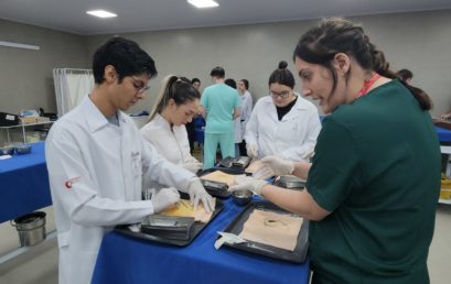 Workshop de sutura e nó cirúrgico da Faculdade de Medicina FACERES promove aprendizado prático para alunos