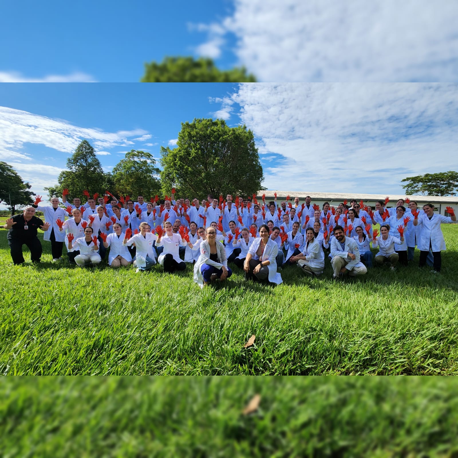 26ª turma de medicina da FACERES participa da aula tradicional de higienização das mãos