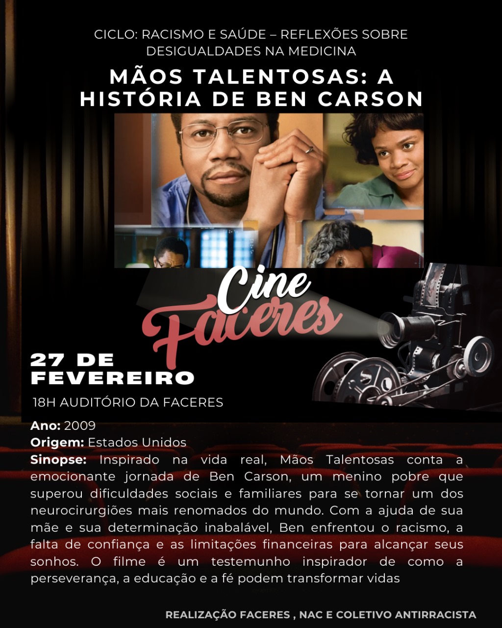 Cine FACERES 2025 aborda o racismo e as desigualdades na saúde Cine FACERES 2025 aborda o racismo e as desigualdades na saúde