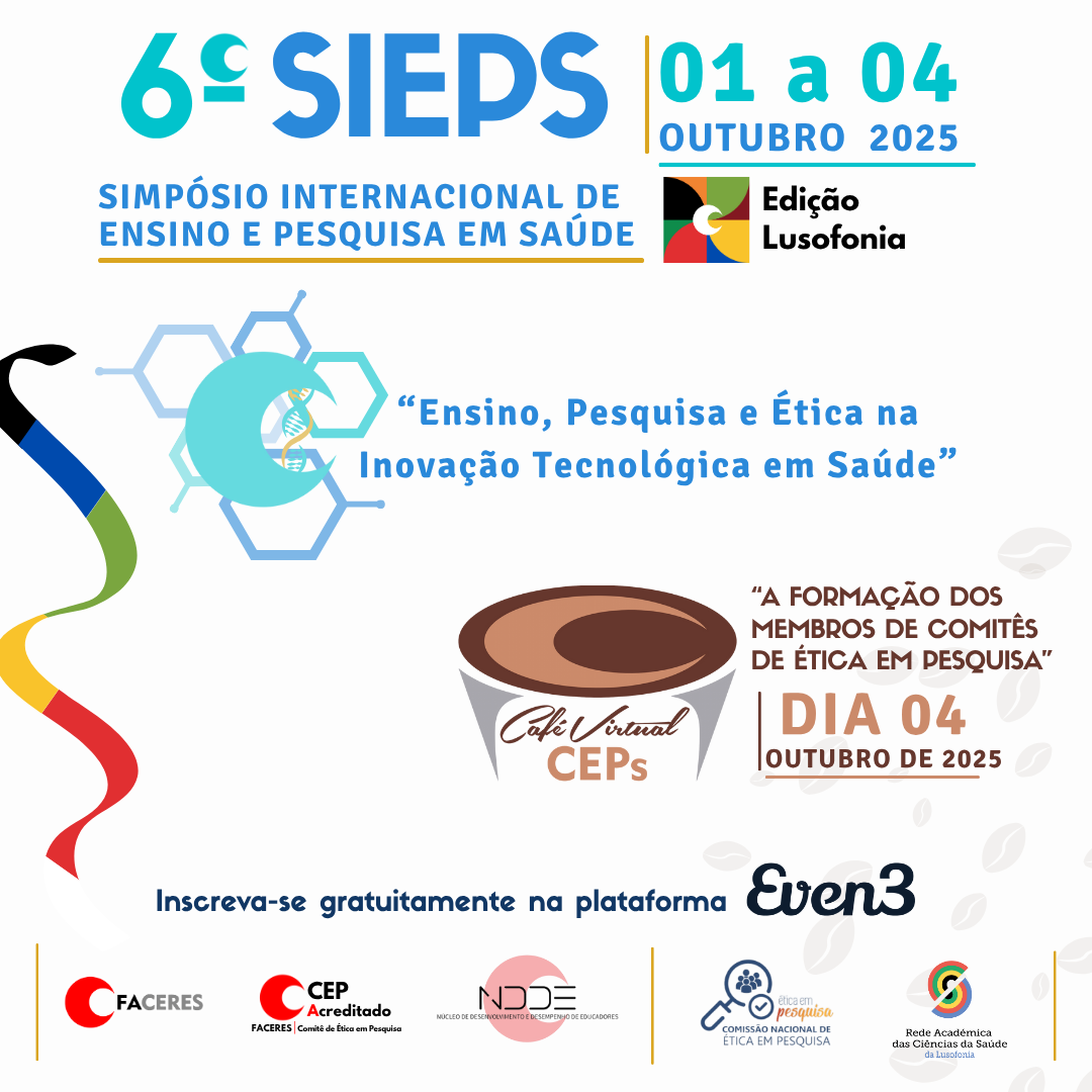 Especialistas internacionais e nacionais discutem ensino, pesquisa e ética na inovação na saúde durante evento na FACERES Especialistas internacionais e nacionais discutem ensino, pesquisa e ética na inovação na saúde durante evento na FACERES